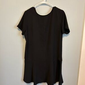 Black drop waist dress